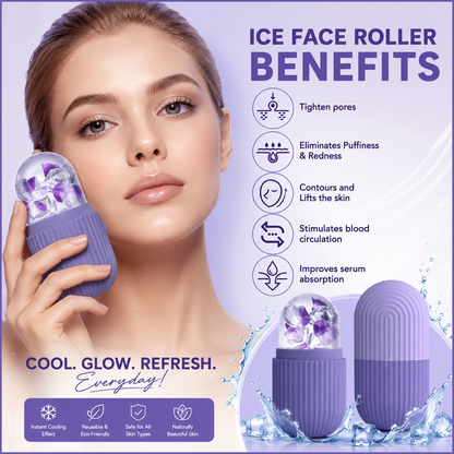Reusable Silicone Ice Face Roller & Facial Massager | Dark Circle Remover