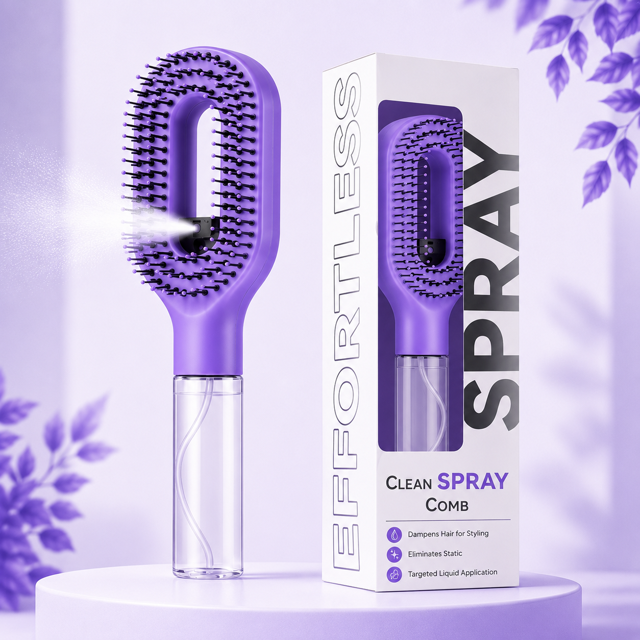 The Magic 2-in-1 Spray & Detangle Brush